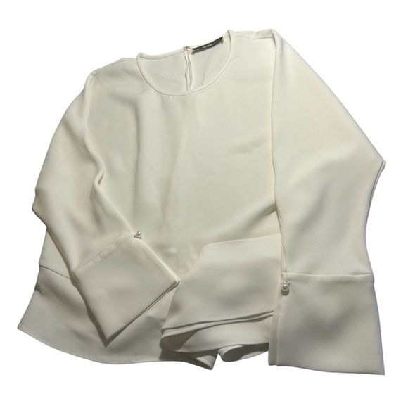 Purification Garcia Crew Neck Long Sleeve Bell Ruffle Cuffs Waist Tie Sz 40 - Picture 6 of 10